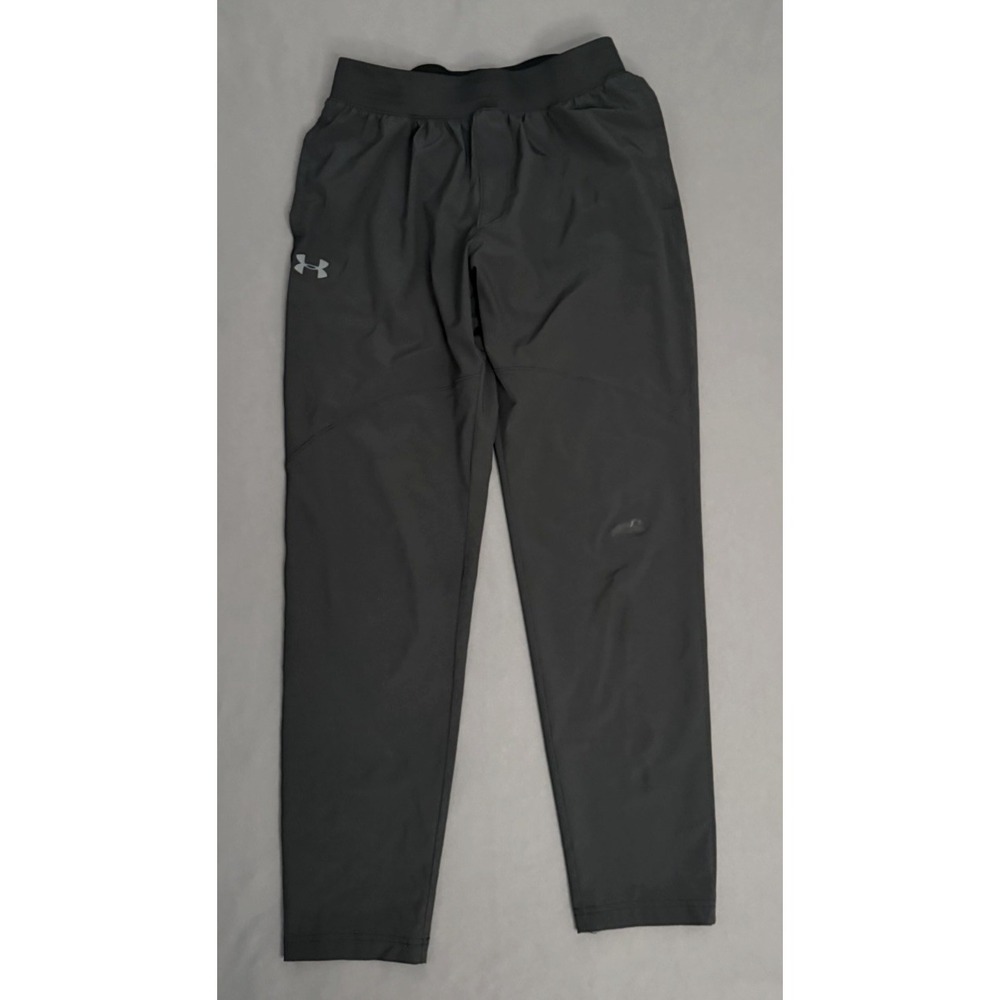 Under Armour Woven Track Fitted Pants‎ Mens Large Black Lightweight Athletic